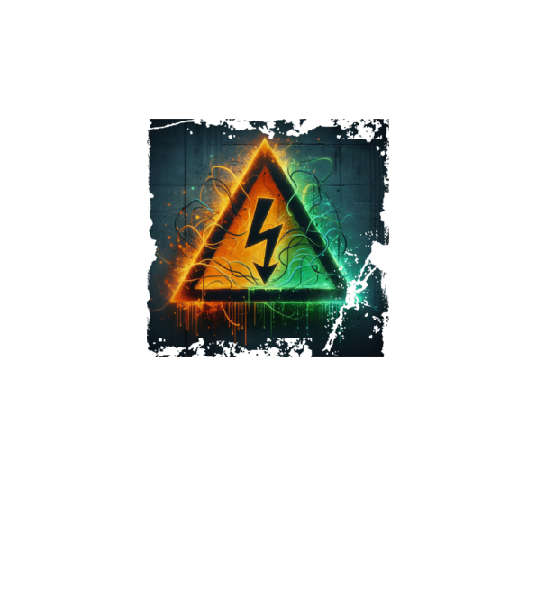 high voltage , magas feszültség, nagyfeszültség minta türkiz pólón