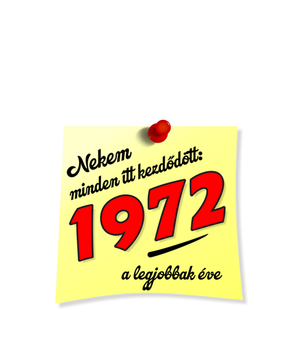 minden itt kezdődött, születésnapi évszám 1972 minta királykék pólón