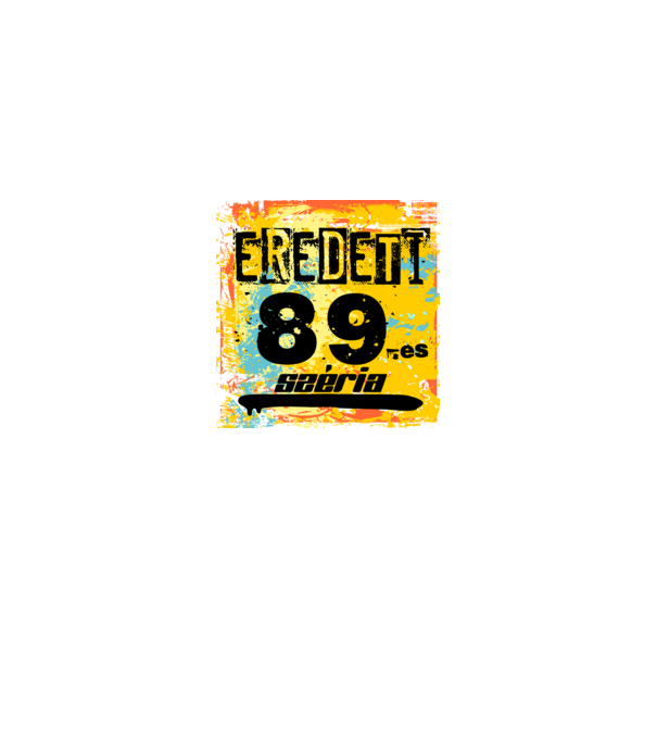 eredeti széria grunge graffiti 89-es, 1989 minta királykék pólón