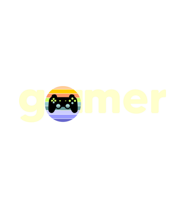 gamer felirat minta fehér pólón