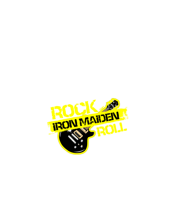 rock and roll gitár IRON MAIDEN minta fekete pólón
