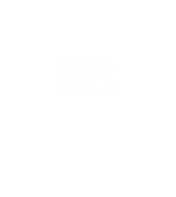 rock & roll minta fekete pólón