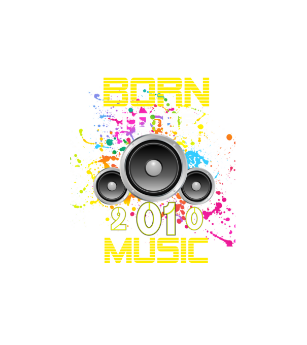 born to be music 2010-ben született, születésnapi póló minta fehér pólón