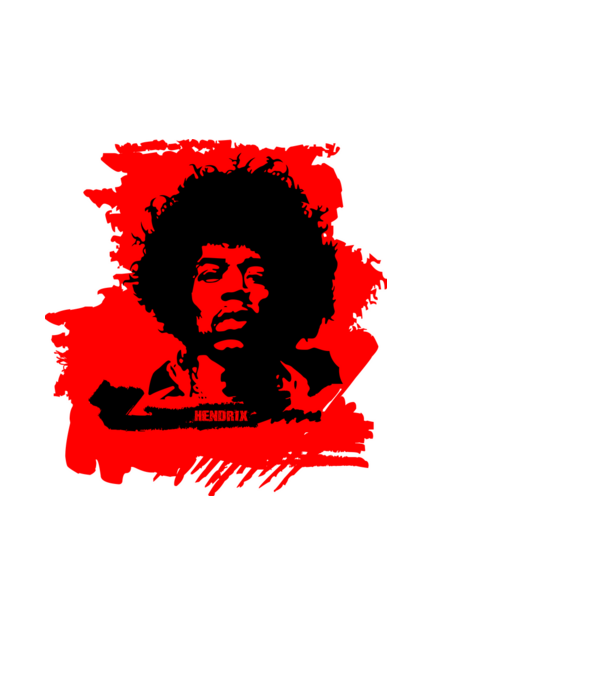 jimmy hendrix,rock&roll klasszikus, rocker, hippie, zenész,amerika,piros minta fehér pólón