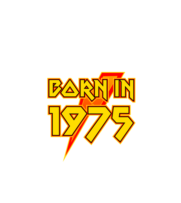 heavy metal born in 1975 minta fekete pólón