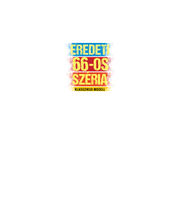 EREDEDI 66-OS SZÉRIA KLASSZKUS MODELL, RETRO SZÜLETÉSNAP minta fekete pólón