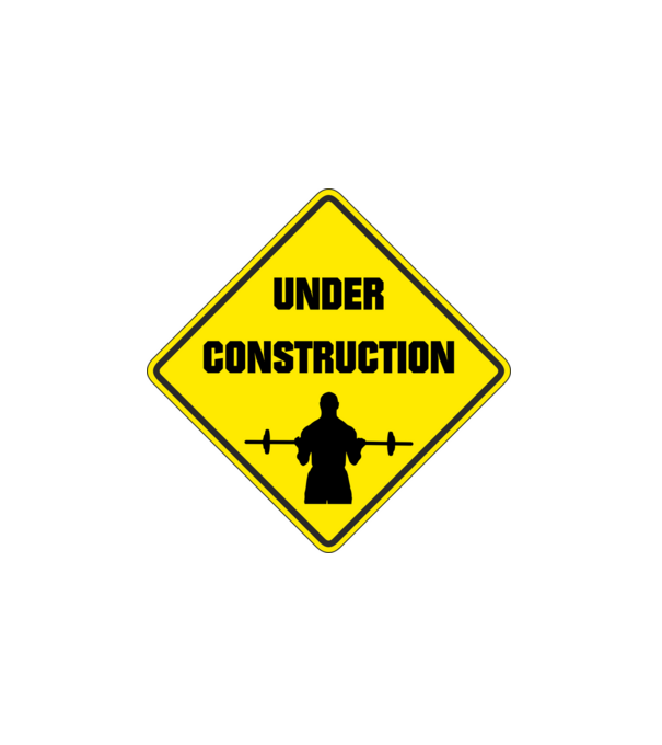 UNDER CONSTRUCTION BODY minta fehér pólón