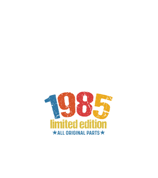 1985 limited edition ,all original parts, retro születésnapi évszám minta fehér pólón