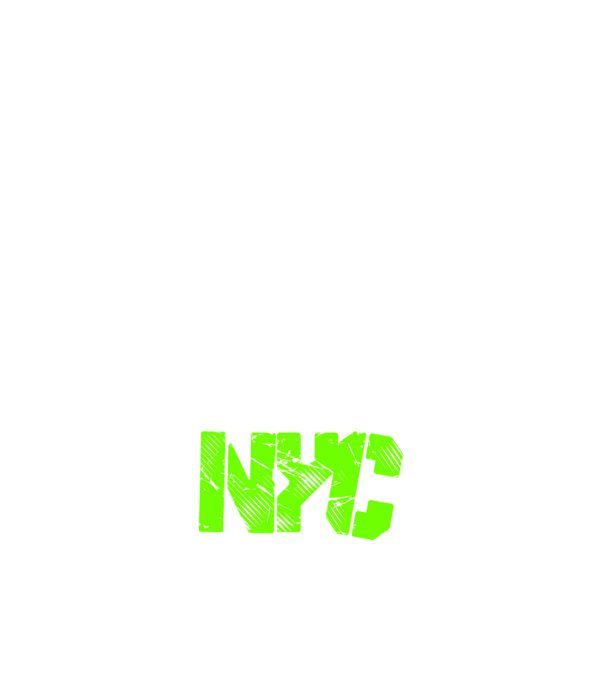 nyc neon green minta sötétkék pólón