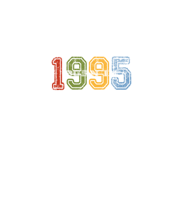 born in 1995 születésnapi felirat minta fekete pólón