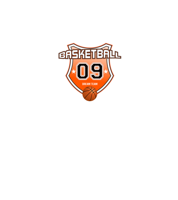 Basketball mezszám. születésnap szülinapi logó 09 éves minta szürke pólón