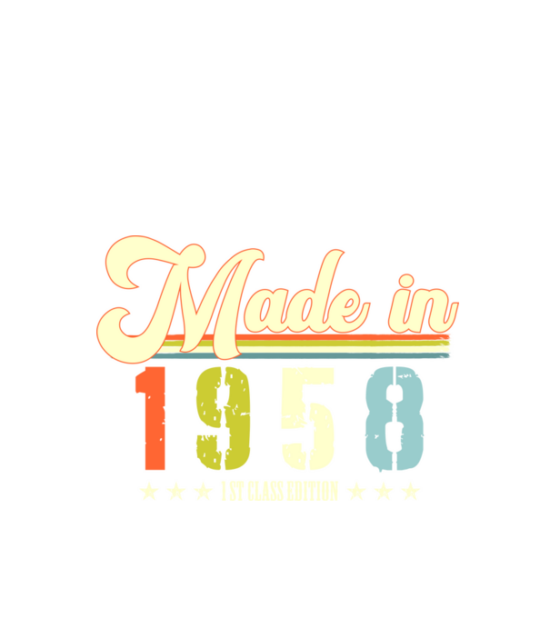 made in 1958, 1st class edition, születésnap, 1958-ban készült minta fekete pólón