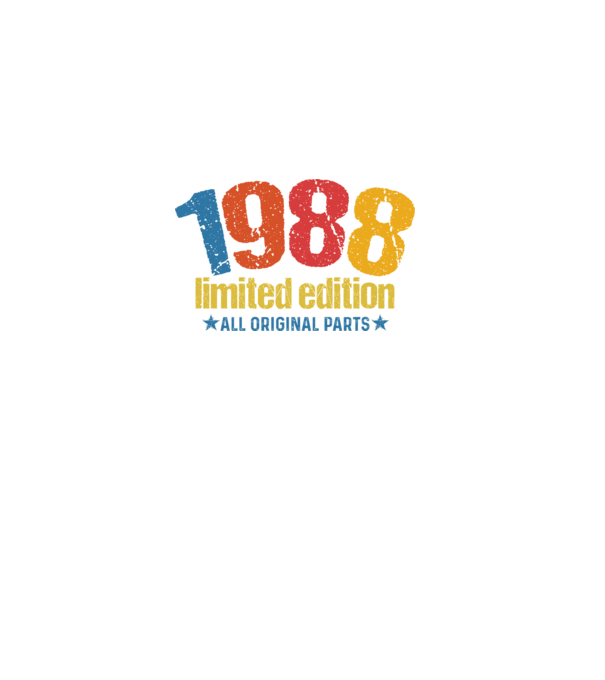 1988 limited edition ,all original parts, retro születésnapi évszám minta fekete pólón