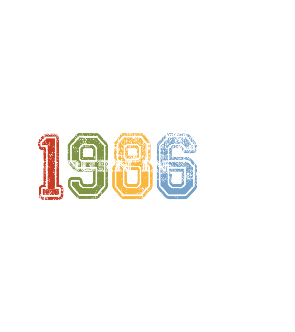 born in 1986 születésnapi felirat minta fekete pólón