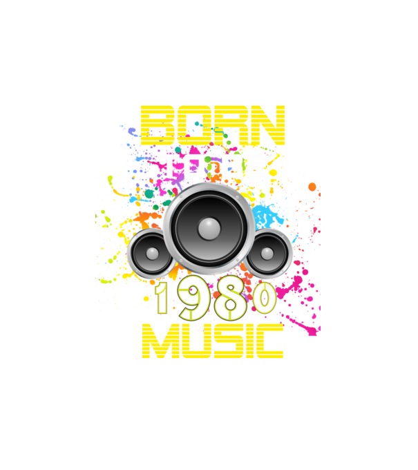 born to be music 1980-ban született minta fehér pólón