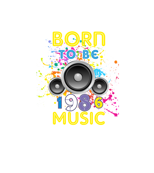 born to be music születésnapi DJ ,1986-ban született minta homokszín pólón