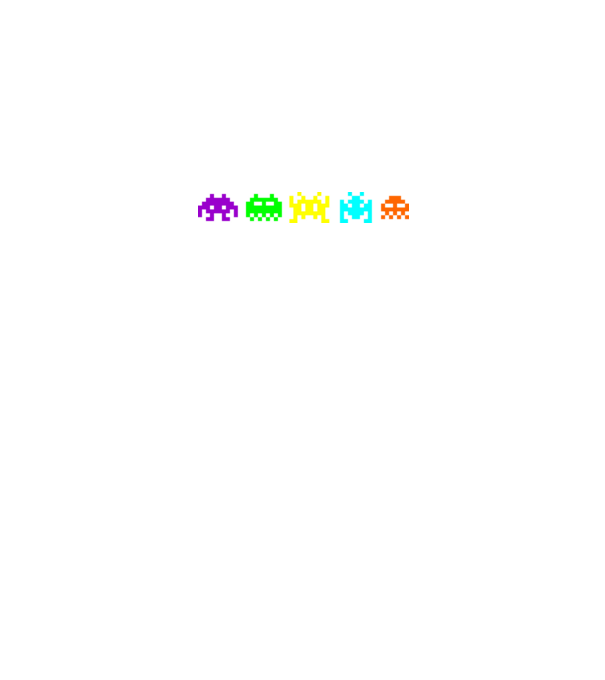 retro számítógépes pixel figurák minta fekete pólón