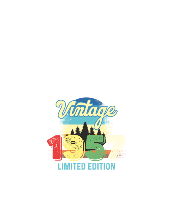 vintage évszám, limited edition, 1957-ben születetteknek minta fehér pólón