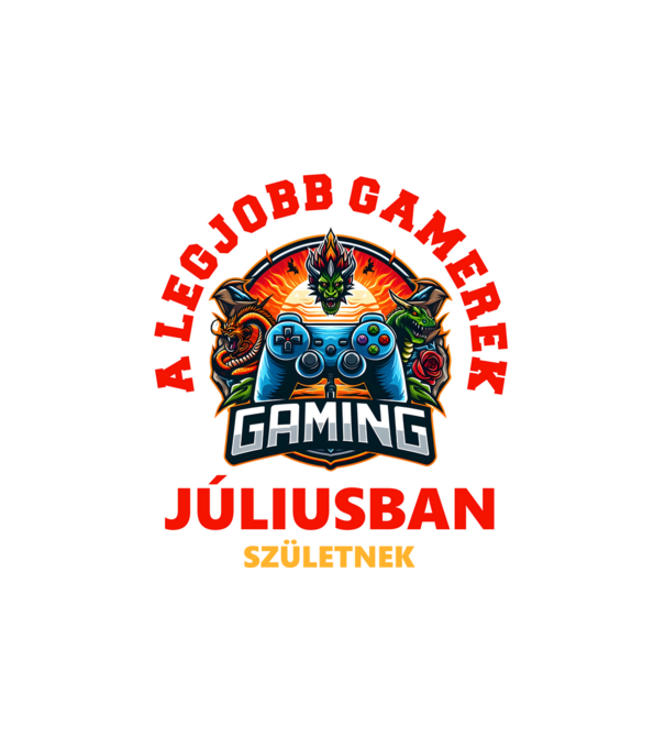 A LEGJOBB GAMEREK JÚLIUSBAN SZÜLETNEK minta fehér pólón