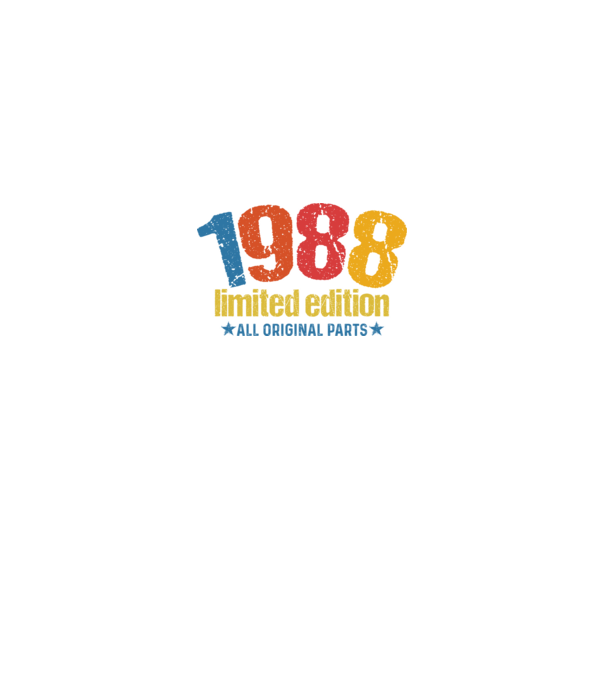 1988 limited edition ,all original parts, retro születésnapi évszám minta királykék pólón