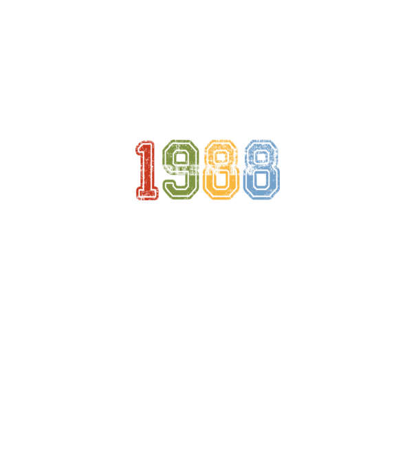born in 1988 születésnapi felirat minta királykék pólón
