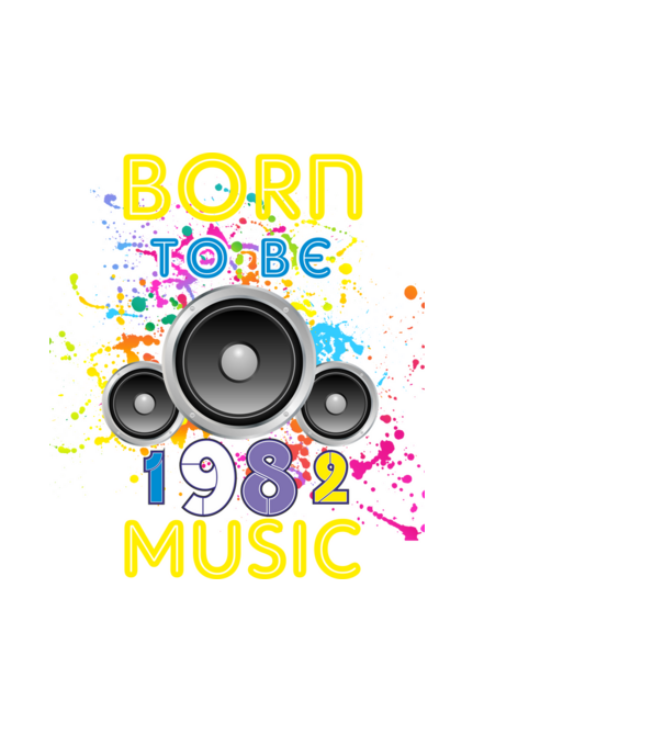 born to be music születésnapi DJ ,1982-ben született minta fehér pólón