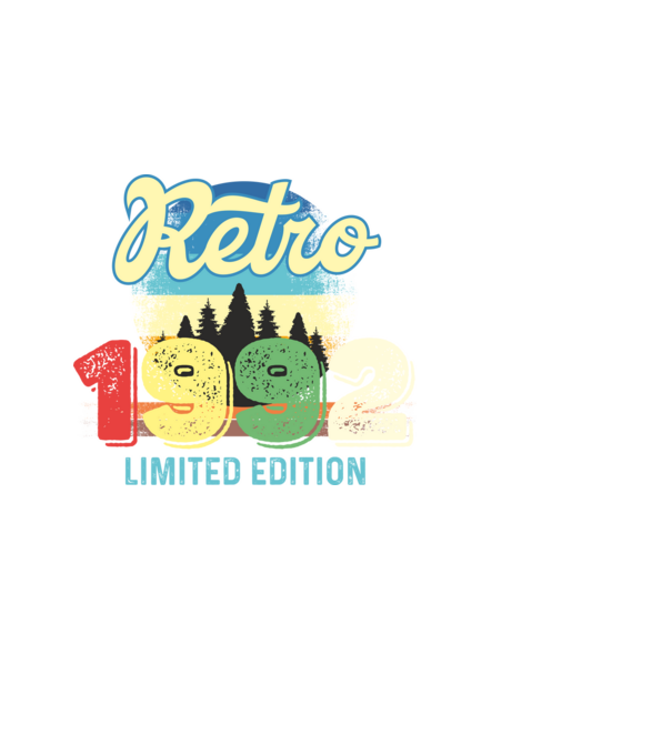 retro évszám, limited edition, 1992-ben születetteknek minta fekete pólón
