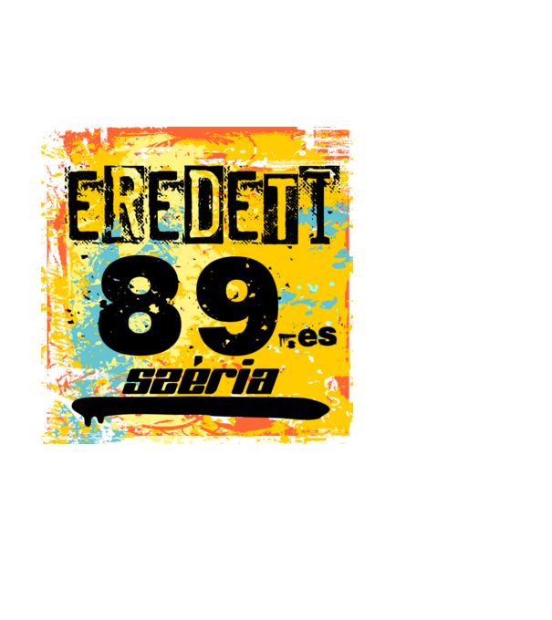 eredeti széria grunge graffiti 89-es, 1989 minta fehér pólón