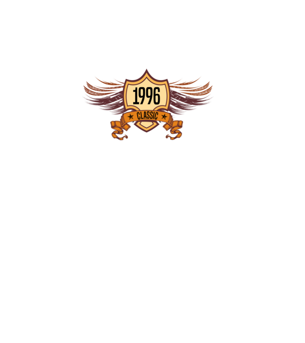 classic szülinapi embléma 1996 minta fekete pólón