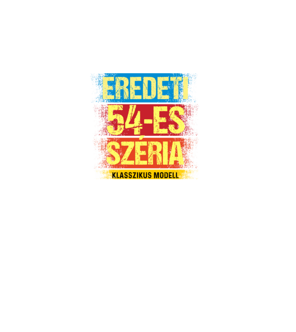 EREDEDI 54-ES SZÉRIA KLASSZKUS MODELL, RETRO SZÜLETÉSNAP minta fekete pólón