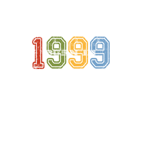 born in 1999 születésnapi felirat minta fekete pólón