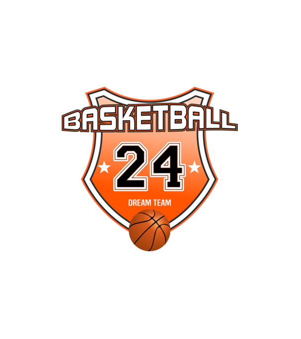 Basketball , kosárlabda mezszám. születésnap szülinapi logó 24 éves minta fehér pólón
