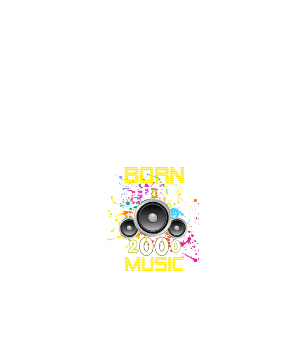 born to be music 2000-ben született minta fehér pólón