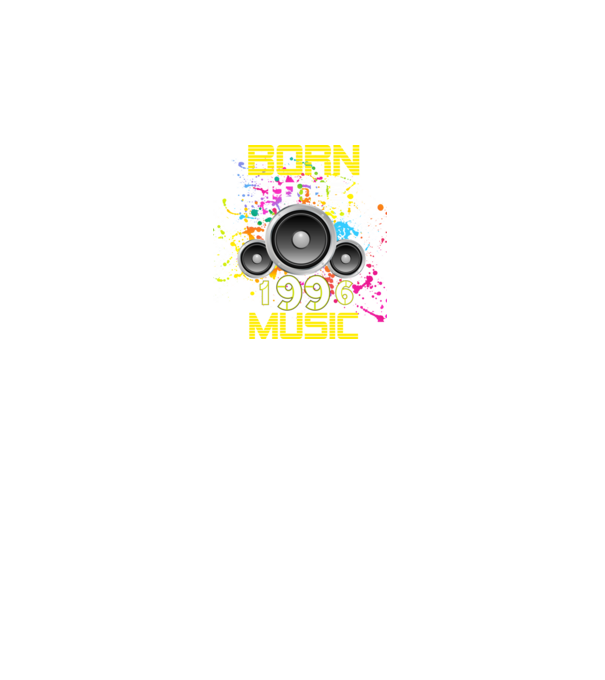 born to be music 1996-ban született, zenés születésnapi póló minta fekete pólón