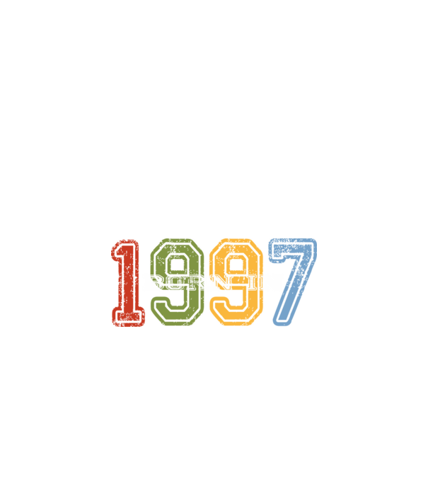 born in 1997 születésnapi felirat minta fekete pólón