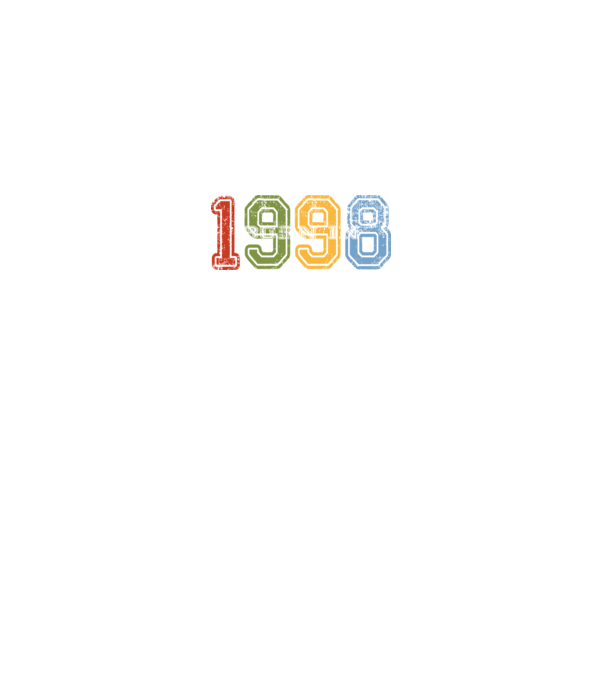 born in 1998 születésnapi felirat minta királykék pólón
