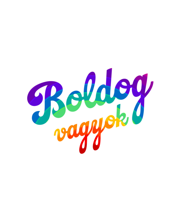 boldog vagyok, lmbtq, szerelem, elfogadás, szeretet, tolerancia minta fehér pólón