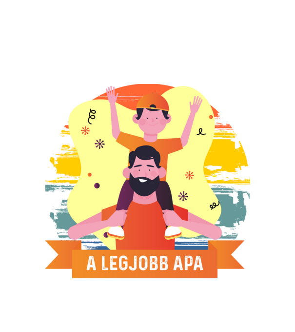 A LEGJOBB APA, APÁK NAPJA , APA FIÚ minta fehér pólón