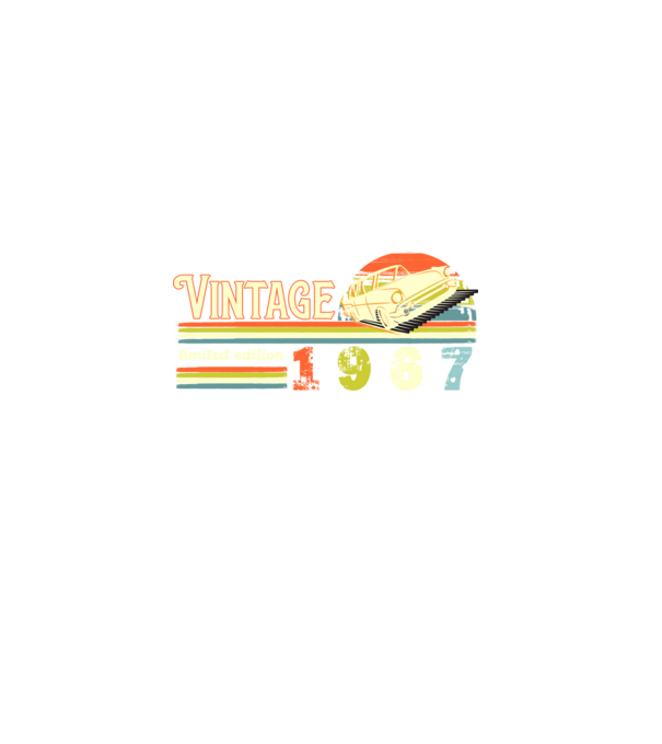 vintage, limited edidtion, retro születésnapi felirat, évszám veterán autóval, 1967 minta farmerkék pólón