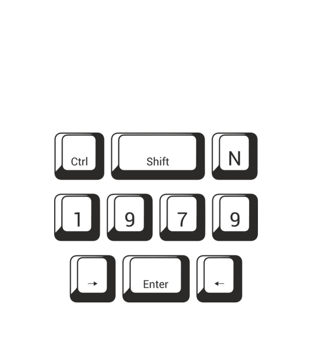 születésnapi dátum, évszám, számítógép billenytűzet, laptop, enter,1979 minta fehér pólón