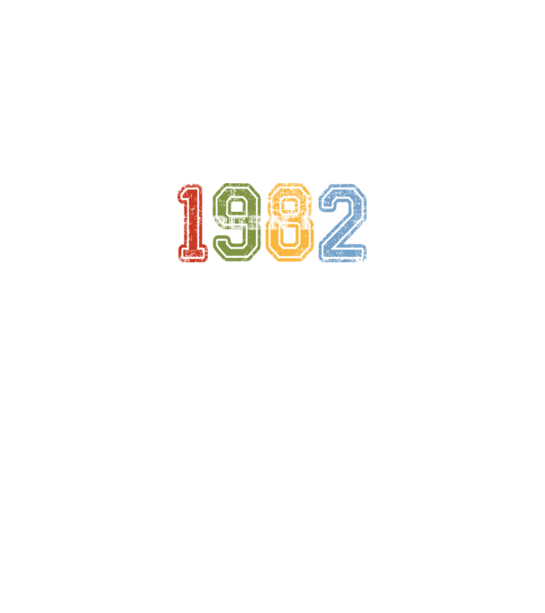 born in 1982 születésnapi felirat minta királykék pólón