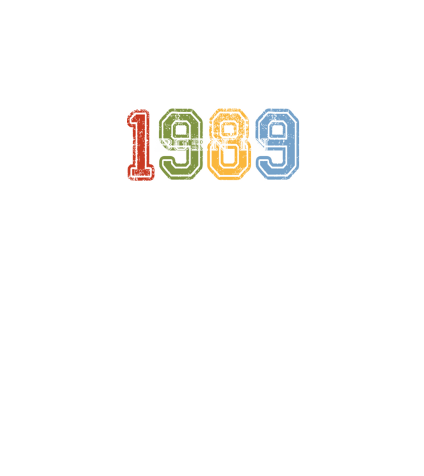 born in 1989 születésnapi felirat minta fekete pólón