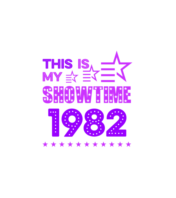 SHOWTIME SZÜLINAP 1982 minta fehér pólón