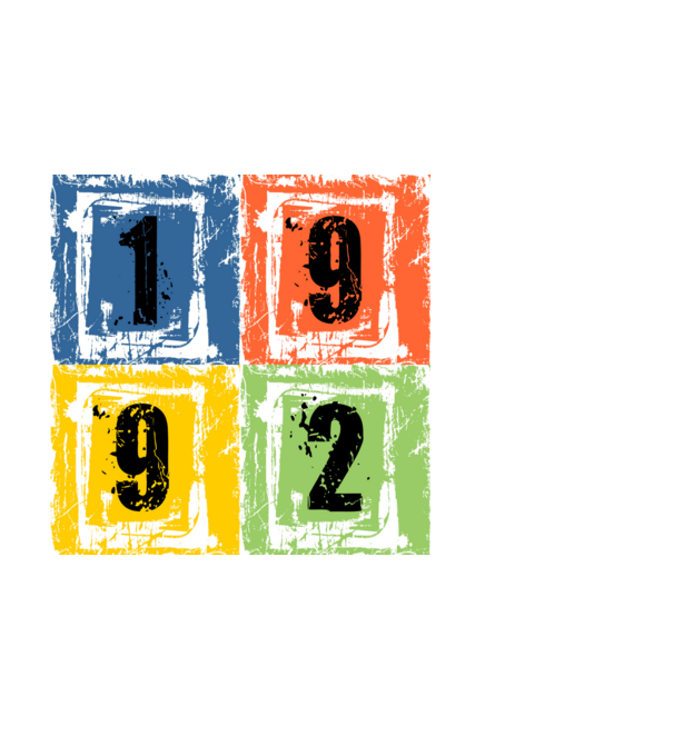 grunge number, szám 1992 minta fehér pólón