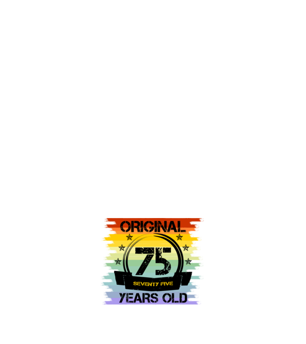 ORIGINAL 75 YEARS OLD minta sötétkék pólón