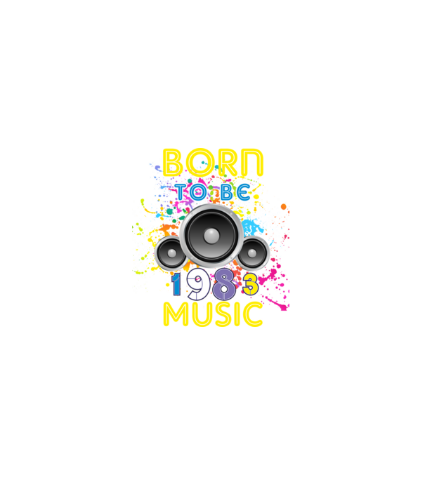 born to be music születésnapi DJ ,1983-ban született minta fekete pólón