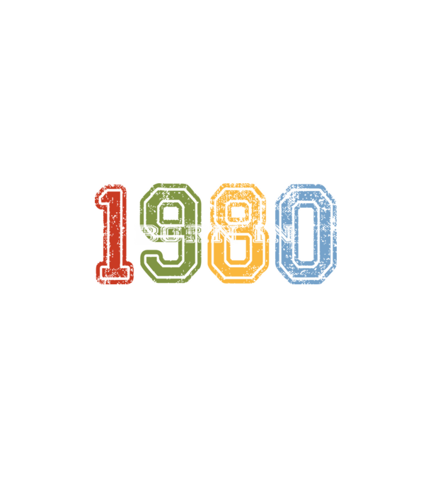 born in 1980 születésnapi felirat minta fekete pólón