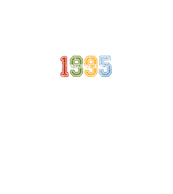 born in 1995 születésnapi felirat minta királykék pólón