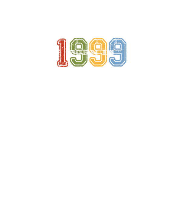 born in 1999 születésnapi felirat minta fekete pólón