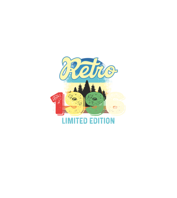 retro évszám, limited edition, 1996-ban születetteknek minta fekete pólón